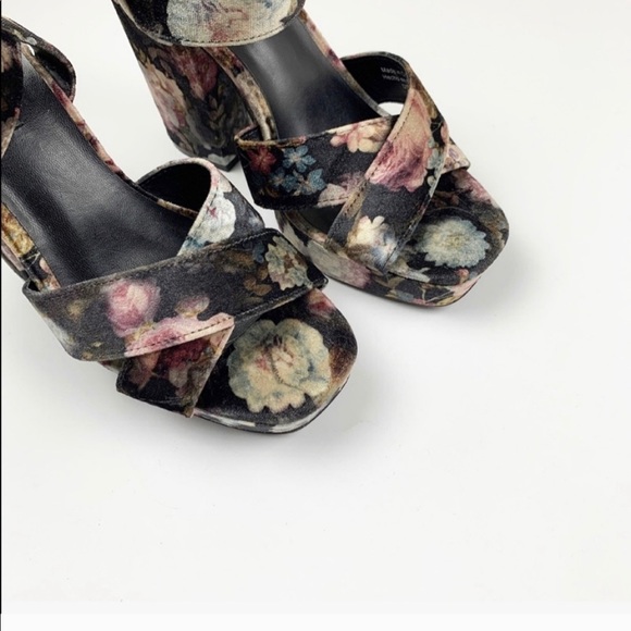 Parker & Sky floral platforms heel sandals size 7 - Picture 2 of 6